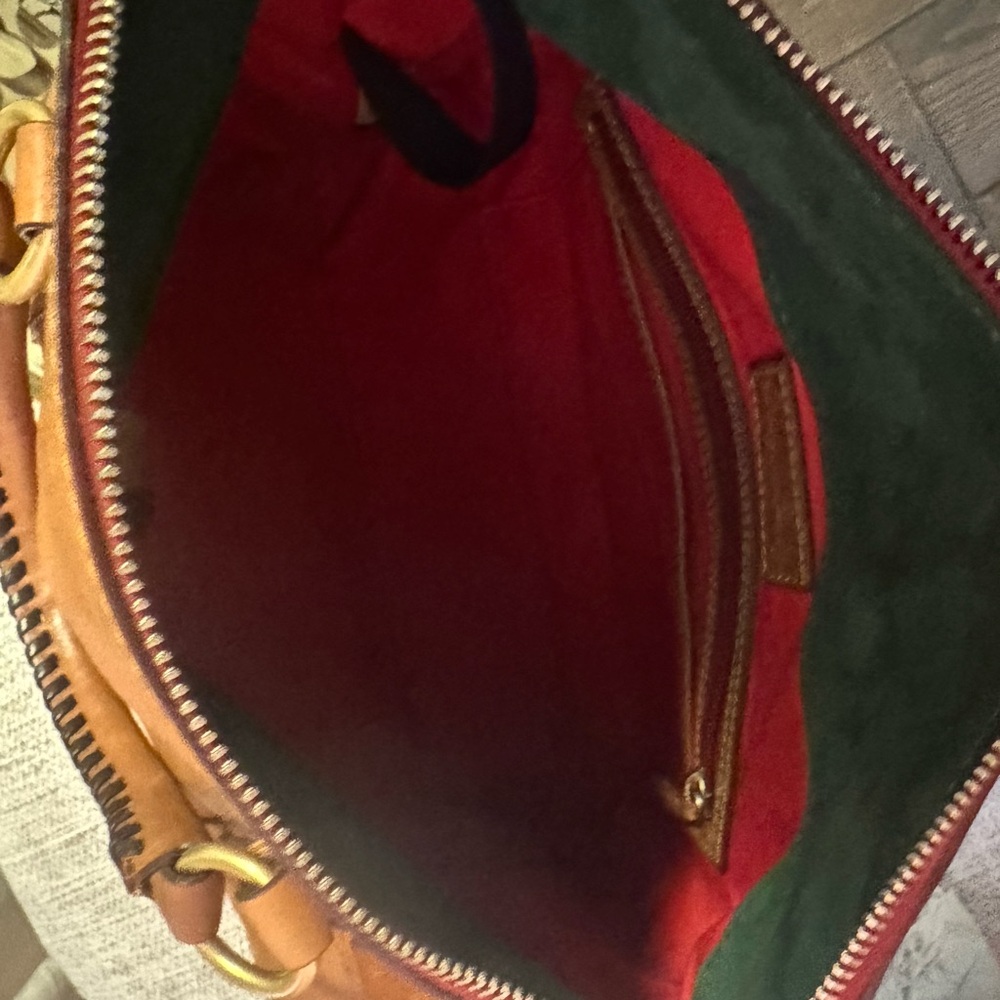 Dooney & Bourke Tan Leather Satchel - Picture 7 of 8